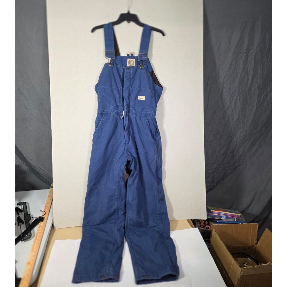 Berne Women’s Insulated Bib Overalls Blue Medium Tall 10–12 Quilted Lined